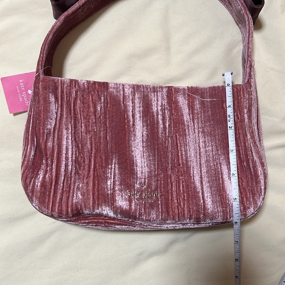Kate Spade Crushed Velvet Baguette in Pomegranate - Picture 7 of 7